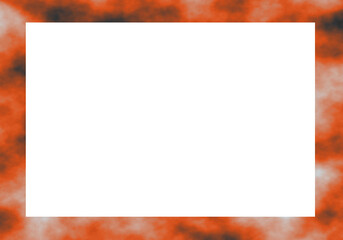 empty white square frame on render vintage colors background