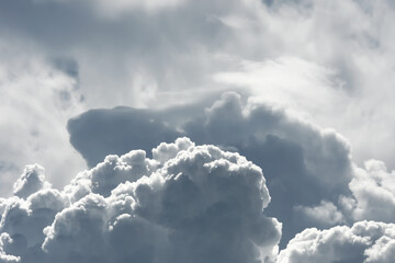Moment of cloud over sky, on cloudy day.