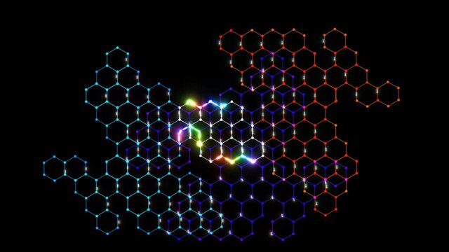 Futuristic digital big data processing nano technology smart graphic powerful energy