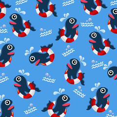 pattern sea under the sea concept illustration vector design 14