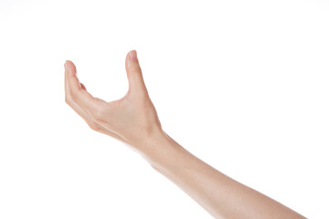 the hand of a woman holding her palm in her hand.