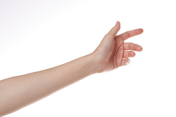 the hand of a woman holding her palm in her hand.