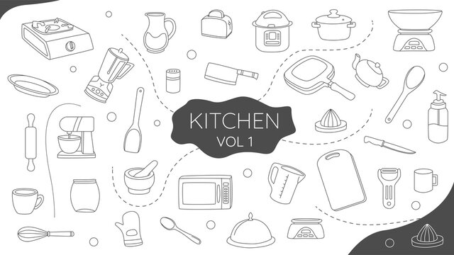 set kitchen doodle vol 1 © maridownload