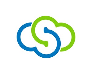 Infinity green and blue cloud