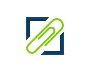 Square shape with paper clip inside