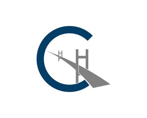 C letter initial with bridge inside