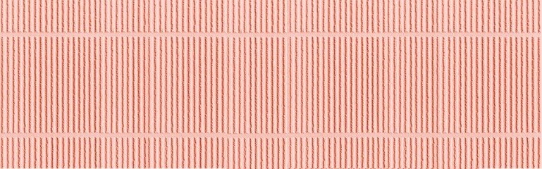 Panorama of Modern pink pastel stone wall with stripes texture and seamless background