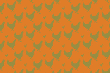 Sakura smales rooster pattern. suitable for wallpapers and backgrounds