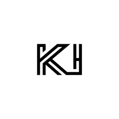 initial letter ki line stroke logo modern