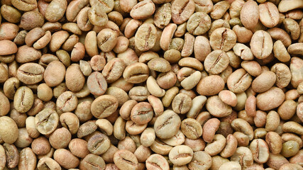  Close up of coffee beans for background                                