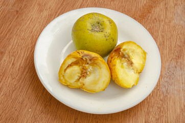 A Plate Of White Sapote