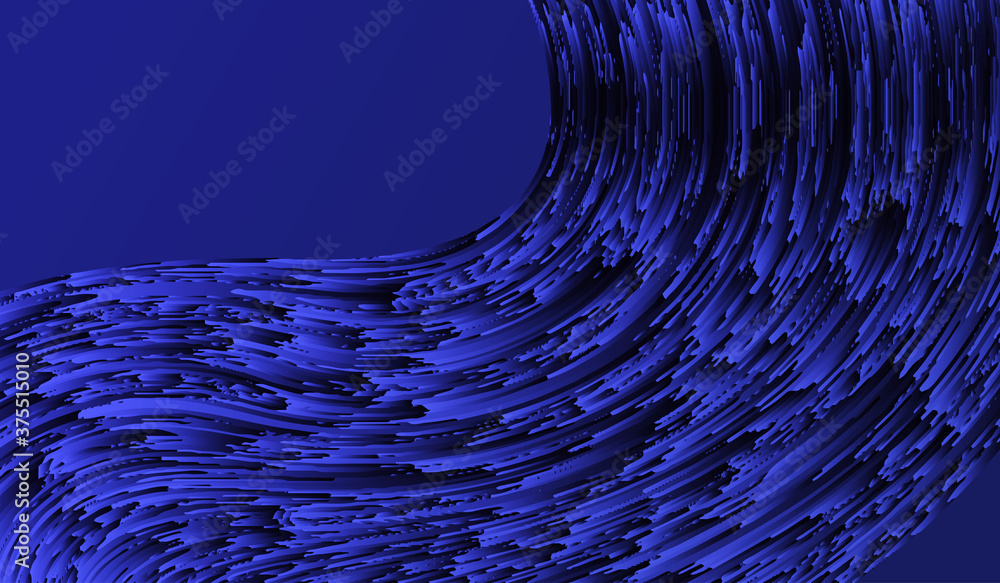 Poster blue gradient irregular lines make up an abstract texture background.