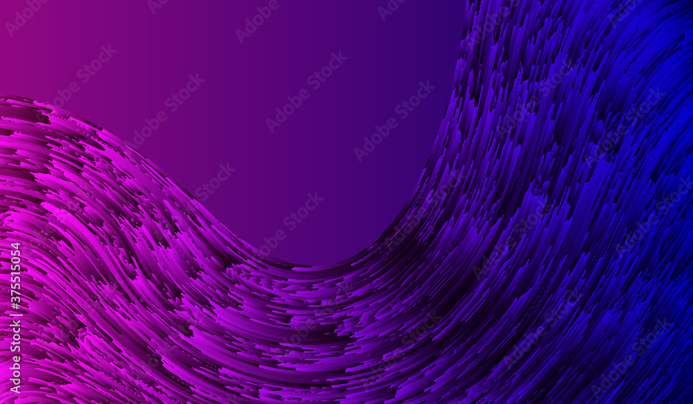 Poster blue purple gradient irregular lines make up an abstract texture background.