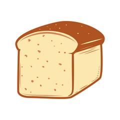 Illustration of  bread in engraving style. Design element for poster, card, banner, menu. Vector illustration