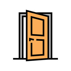 entry door color icon vector. entry door sign. isolated symbol illustration