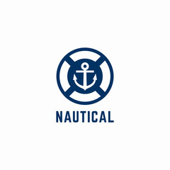 nautical anchor logo illustration abstract