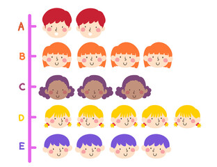 Kids Graph Colorful Fun Pictogram Illustration