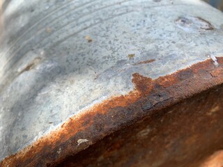 The focus image of rust stains