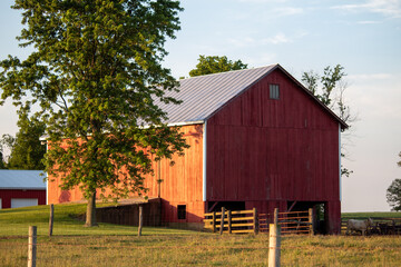 old red barn