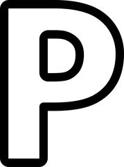 Obraz premium 駐車場のピクトグラム （縁取りver.）