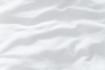 Wrinkle on white cloth blanket
