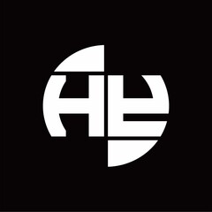 Obraz premium HY Logo monogram with slice circle shape rotate design template