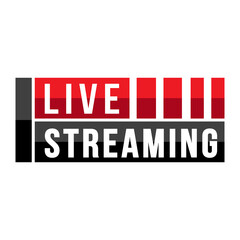 Live streaming flat logo vector design