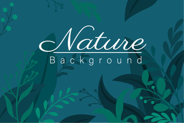 Green nature leaf background design illustration