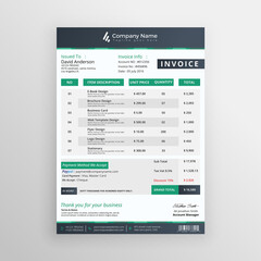 Modern Business Invoice Bill Template