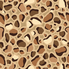 Jaguar or leopard skin pattern, seamless texture. Cheetah animal print for textile design. Vector Illustration