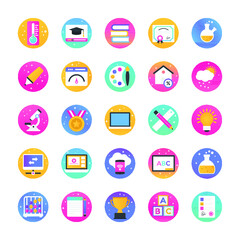 Science And Technology Flat Icons 