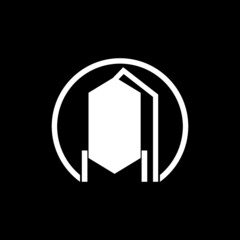 Silo icon isolated on dark background