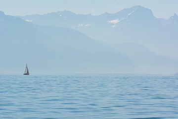 Voilier sur le lac Léman