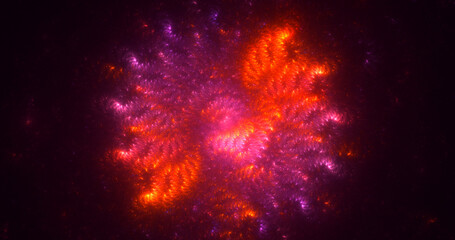 Fototapeta na wymiar 3D rendering abstract fractal light background