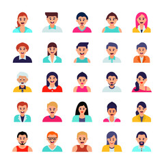Avatars Flat Vectors Set 