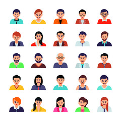 Human Avatars Flat Icons Pack
