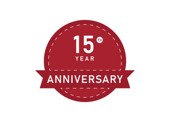 15 years anniversary Badges design 