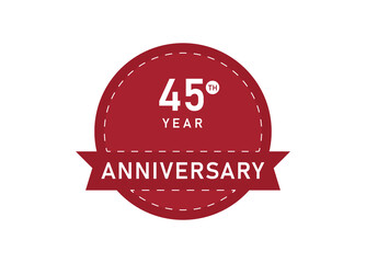 45 year anniversary Badges. 45 years anniversary