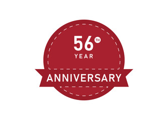 56 years anniversary Badges design 