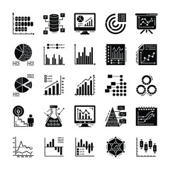 Graphical Analysis Solid Icons Pack 