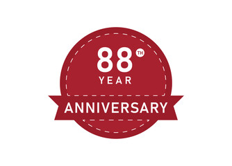 88 year anniversary Badges. 88  years anniversary