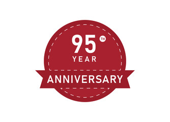 95 years anniversary Badges design 