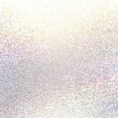Holographic brilliance shimmer white textured background. Pastel glitter material surface. Delicate glitz festive decor.