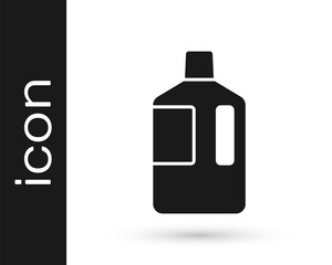 Grey Big bottle with clean water icon isolated on white background. Plastic container for the cooler. Vector Illustration.