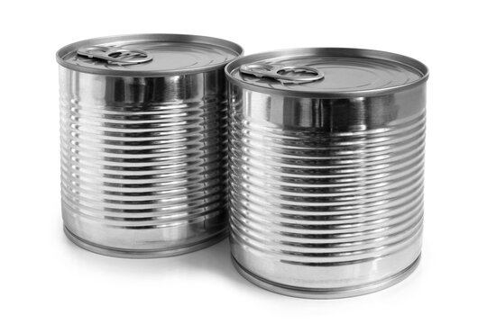Closed food tin cans