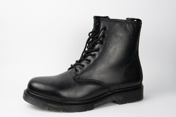 black leather boots