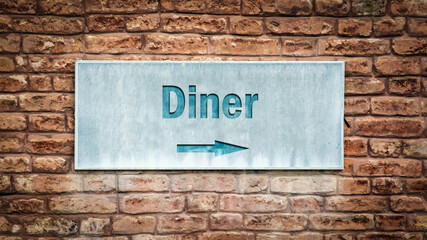 Street Sign to Diner