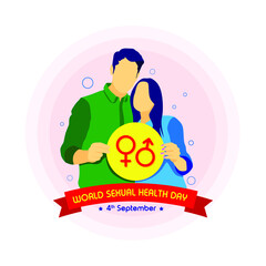 World Sexual Health day creative illustration.
