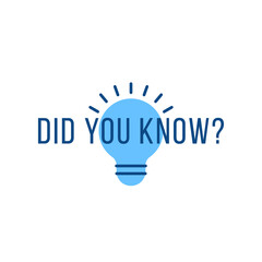 linear bulb and did you know text