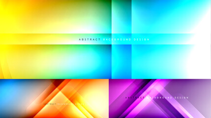 Collection of stylish geometric abstract backgrounds for covers, banners, flyers and posters and other templates